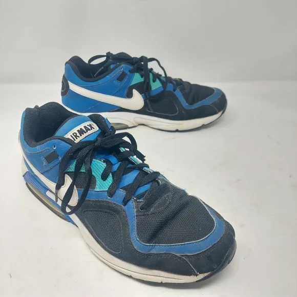 Nike Air Max Go Strong Black Blue Low Top Sneaker Streetwear 418115-015 Size 11