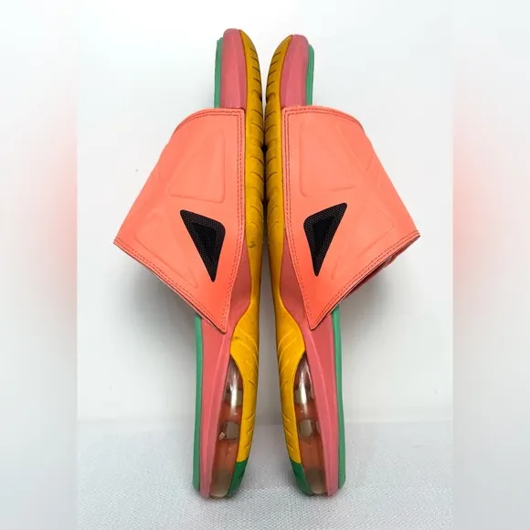 Nike Air Max LeBron James Slides Sandals Pink/Green/Peach Elite Mens Size 10-11?