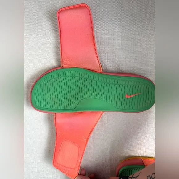 Nike Air Max LeBron James Slides Sandals Pink/Green/Peach Elite Mens Size 10-11?