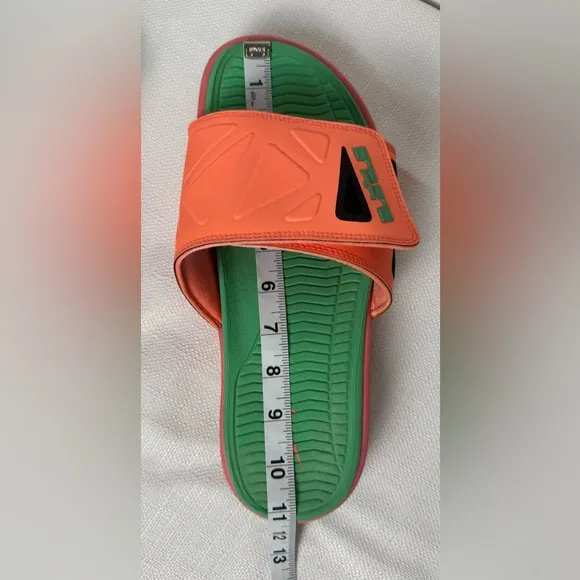 Nike Air Max LeBron James Slides Sandals Pink/Green/Peach Elite Mens Size 10-11?