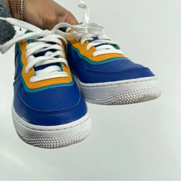 Nike Air Force 1 Low LV8 GS Double Layered Indigo Force BV1084-400 Sneakers 7Y