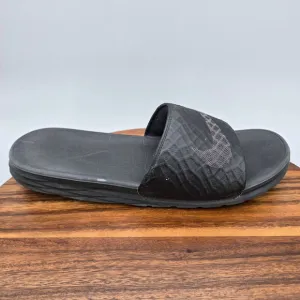 Nike Benassi Solarsoft Slides Men's 13 Black Anthracite Gray Slip On Sandals