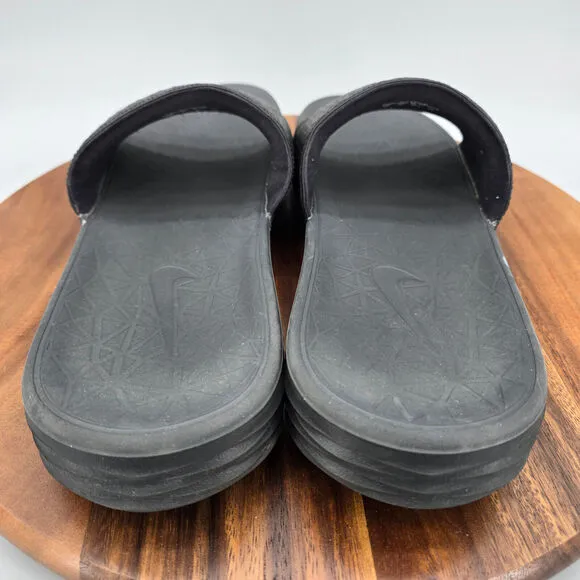 Nike Benassi Solarsoft Slides Men's 13 Black Anthracite Gray Slip On Sandals