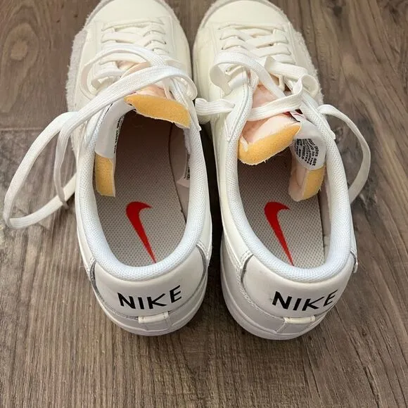 Nike Blazer Platform low sneakers in triple white