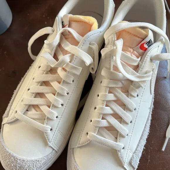 Nike Blazer Platform low sneakers in triple white