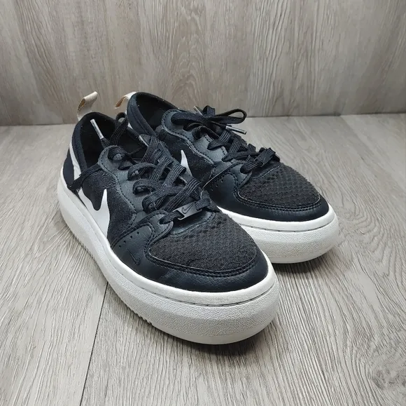Nike Court Vision Alta Black Platform Sneakers CW6536-001 Women's 6.5