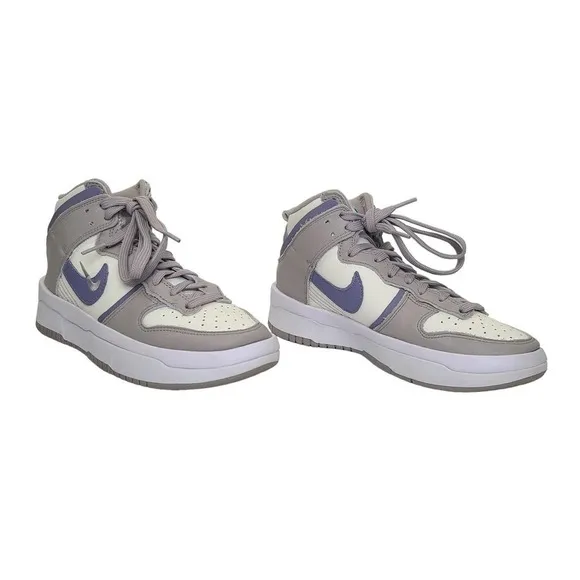 Nike Dunk High Up Iron Purple Lifestyle Leather Sneakers Women's 7.5