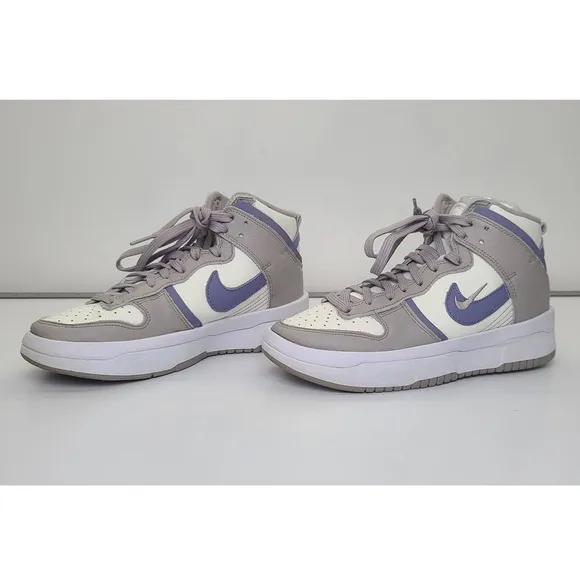 Nike Dunk High Up Iron Purple Lifestyle Leather Sneakers Women's 7.5