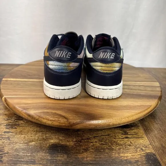 Nike Dunk Low 'Graffiti Tie-Dye' Kids Size 3Y Blue Athletic School Sneakers