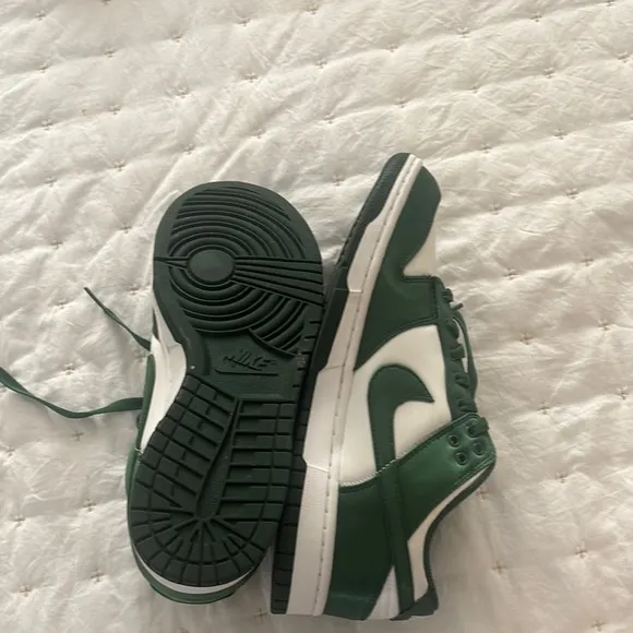 Nike Green and White Low-Top Sneakers NEVER USED