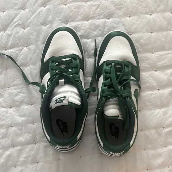 Nike Green and White Low-Top Sneakers NEVER USED