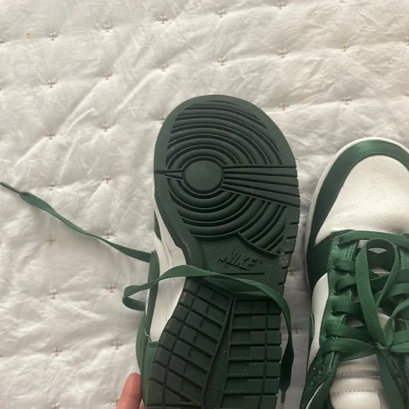 Nike Green and White Low-Top Sneakers NEVER USED