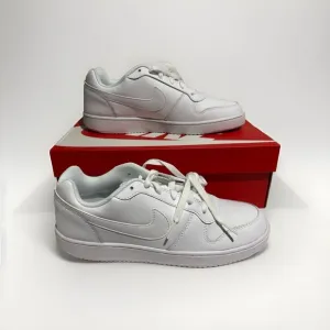 Nike Mens Ebernon Low Triple White Basketball Casual Shoes Sneakers Size 9
