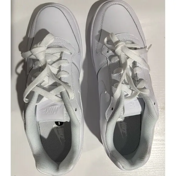 Nike Mens Ebernon Low Triple White Basketball Casual Shoes Sneakers Size 9