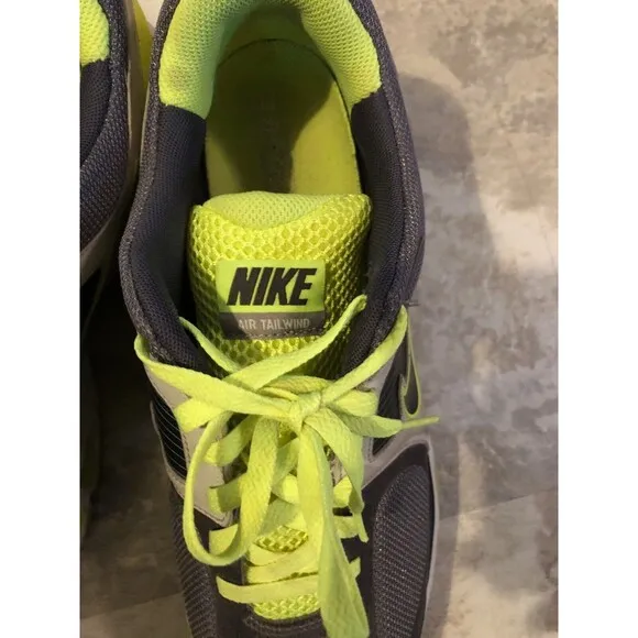 Nike Men's Flywire Athletic Running Low Top Sneakers Size 12US Grey/Neon Green