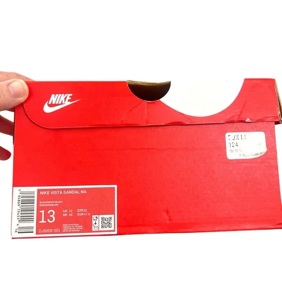 Nike Men’s Vista Sandals Size 13 Black Adjustable Strap Summer Sport Shoe NIB