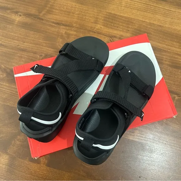 Nike Men’s Vista Sandals Size 13 Black Adjustable Strap Summer Sport Shoe NIB
