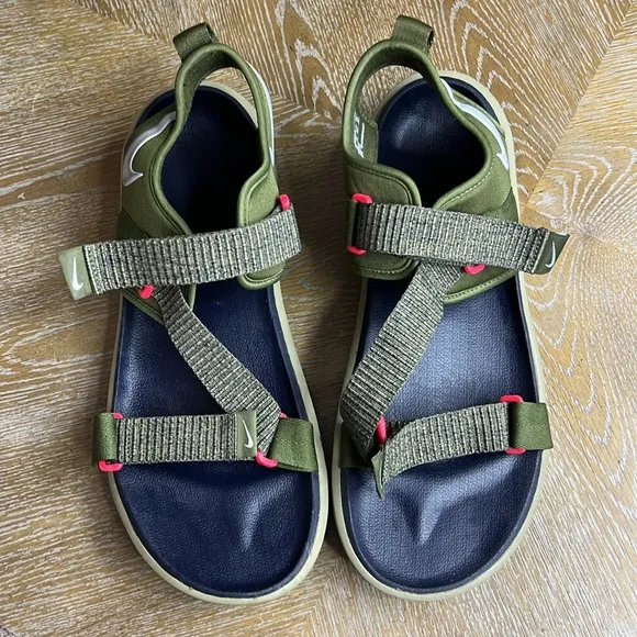 NIKE Men’s Vista Strap Sandals Slides DJ6606-300 Rough Green / Olive 15