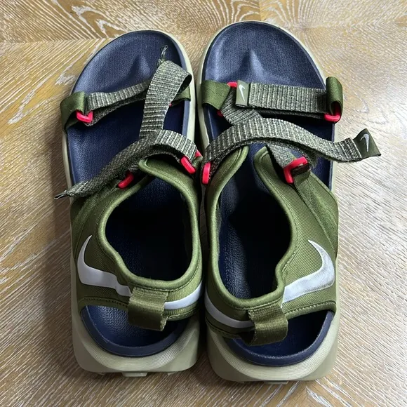 NIKE Men’s Vista Strap Sandals Slides DJ6606-300 Rough Green / Olive 15