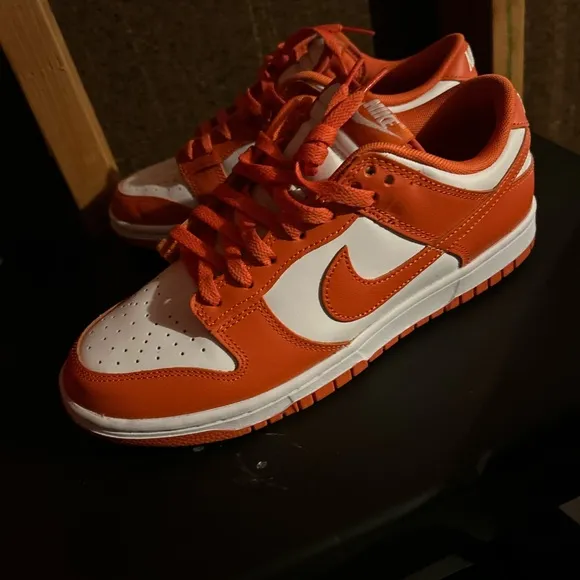 Nike Orange and White Sneakers Low-Top Dunk