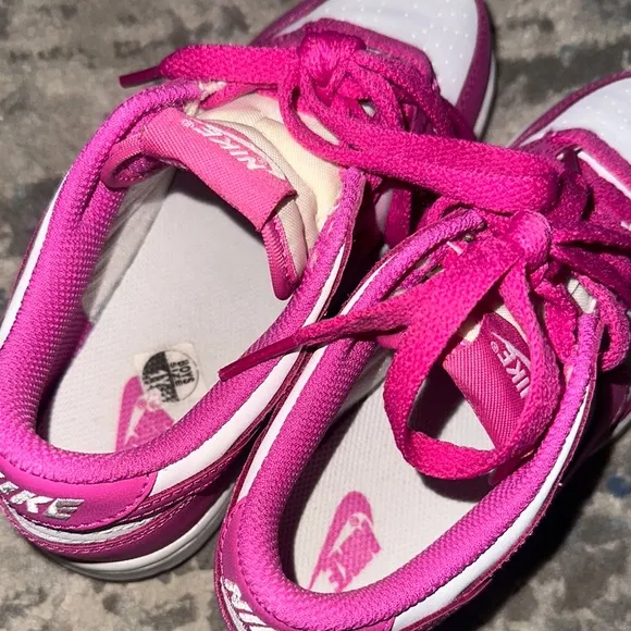 Nike Pink and White Sneakers Classic Design