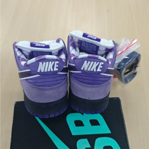 Nike Purple and White Low-Top Sneakers