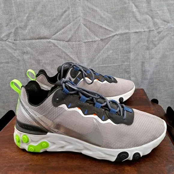 Nike React Element 55 men size 10 multi-colored low top sneakers #c13831-200