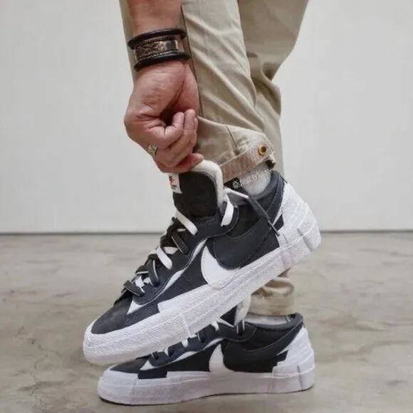 Nike Sacai Blazer Low Iron Grey Mens Sneakers 15