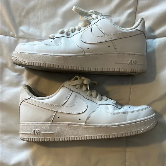 Nike White Air Force 1 Sneakers Leather Low-Top