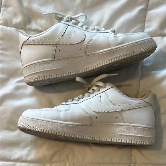 Nike White Air Force 1 Sneakers Leather Low-Top