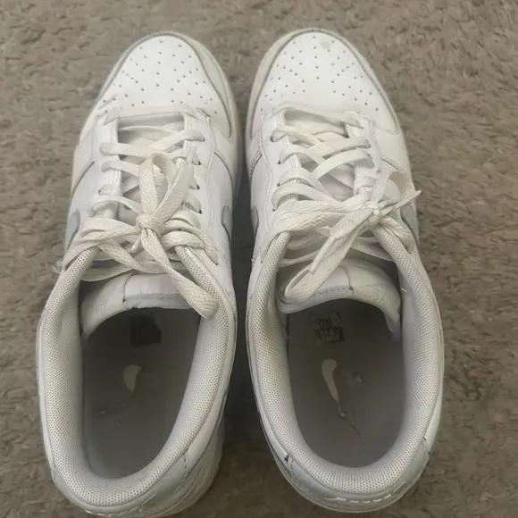 Nike White Low-Top Sneakers with Perforated Design