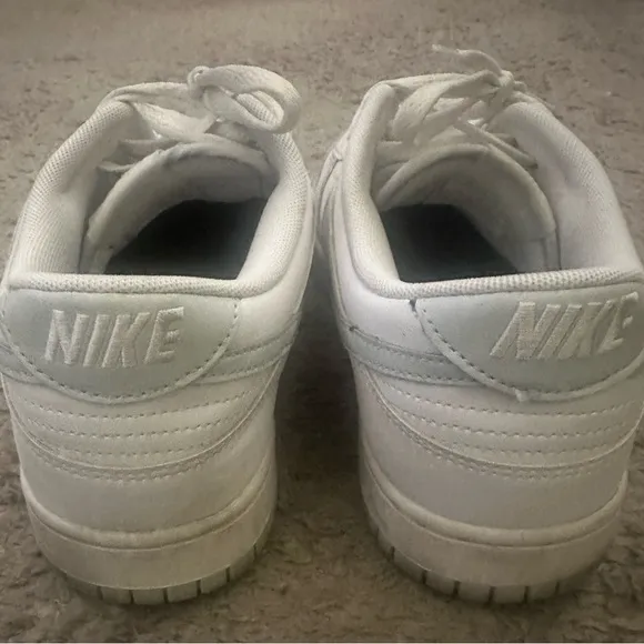 Nike White Low-Top Sneakers with Perforated Design