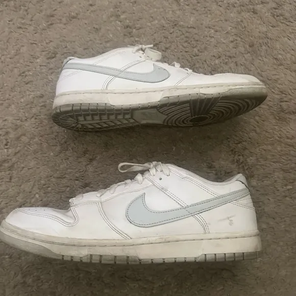 Nike White Low-Top Sneakers with Perforated Design