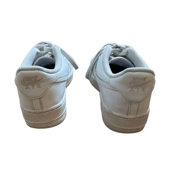 Nike Womens White Lace Up Air Force 1 Low Top Casual Sneakers Size 8.5