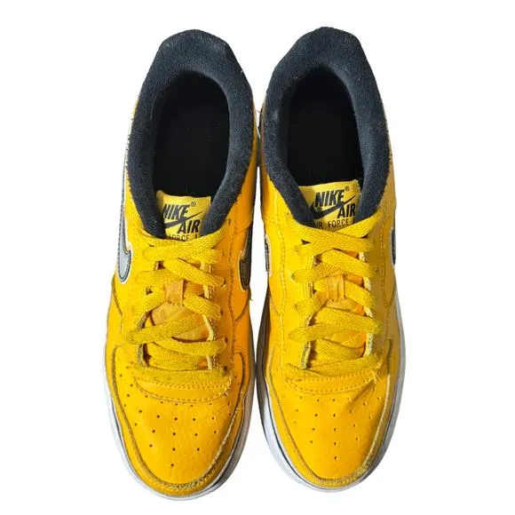 Nike Youth NBA x Air Force 1 Low Top LV8 GS Sneaker, University Gold Rare | 6Y