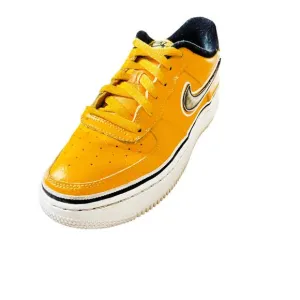 Nike Youth NBA x Air Force 1 Low Top LV8 GS Sneaker, University Gold Rare | 6Y