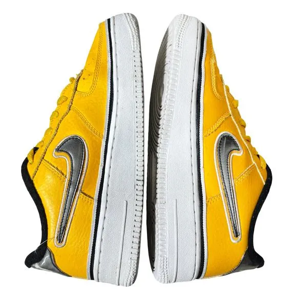 Nike Youth NBA x Air Force 1 Low Top LV8 GS Sneaker, University Gold Rare | 6Y