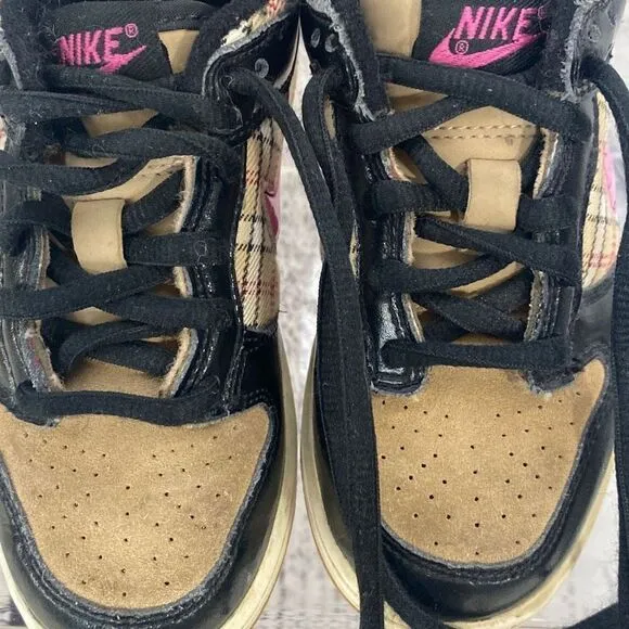 NIKE 2008 DUNK LOW TOP HEMP PLAID PINK FIRE SAIL SNEAKERS RARE 10.5