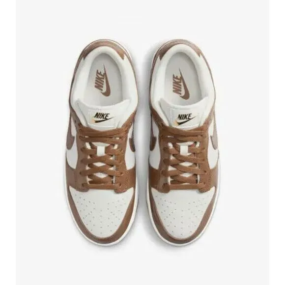Nike Dunk Low FJ2260-001 Sneakers Women's Ale Brown White Leather Low Top PSS157