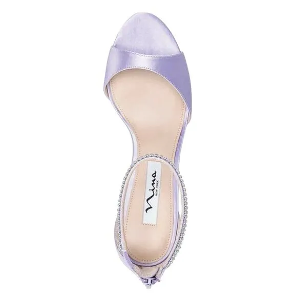 Nina Women's Volanda Ankle Strap Evening Sandals Purple Size 8