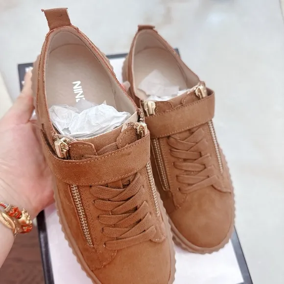 Nine West Suede Platform Sneakers - NWB