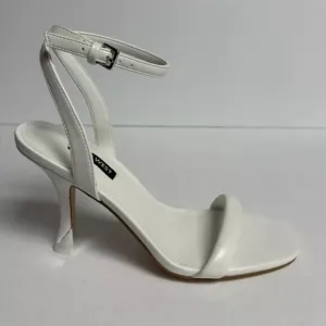 Nine West Women’s Nyra White Ankle Strap Sandals, Size 8 M