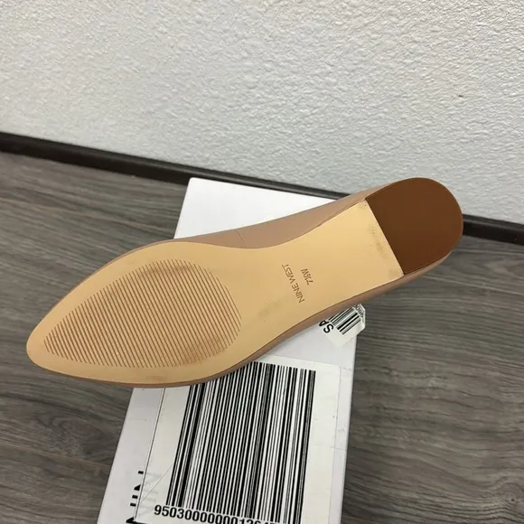 Nine West Women's Speakup Almond Toe Slip-On Flats (WIDE)