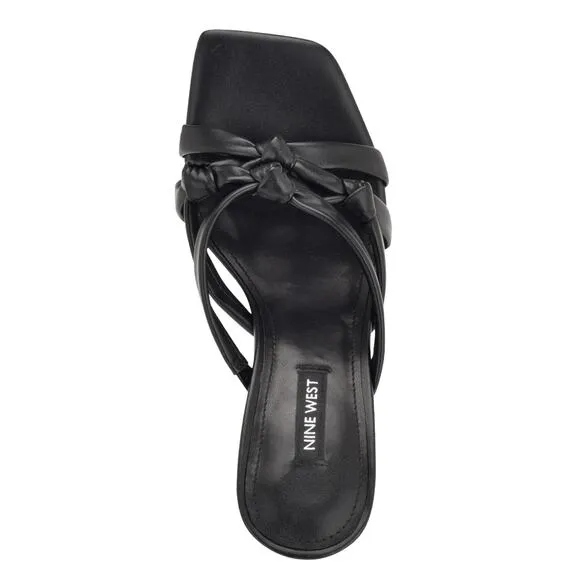 Nine West Women's Yeander Square Toe Slide Sandals Black Size 6