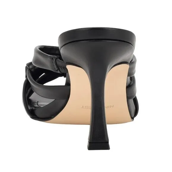Nine West Women's Yeander Square Toe Slide Sandals Black Size 6