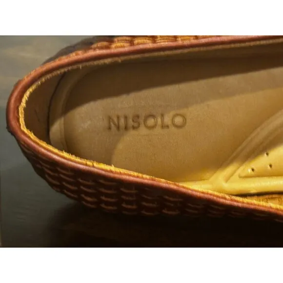 Nisolo Alejandro Woven Slip On Loafers Brown Size 9 Men