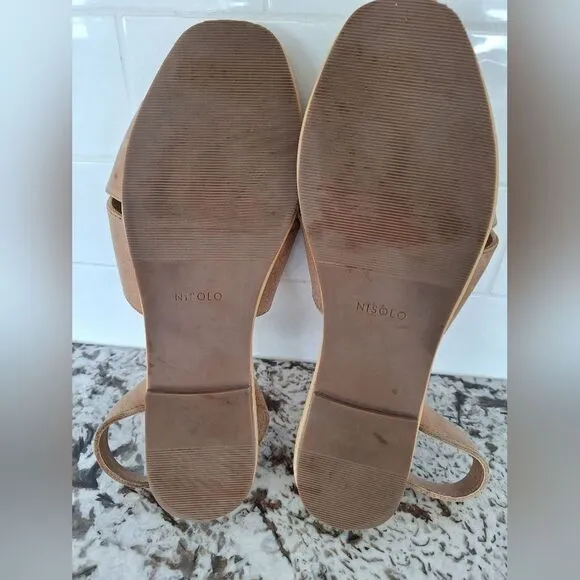 Nisolo All Day cross strap leather sandals size 8.5