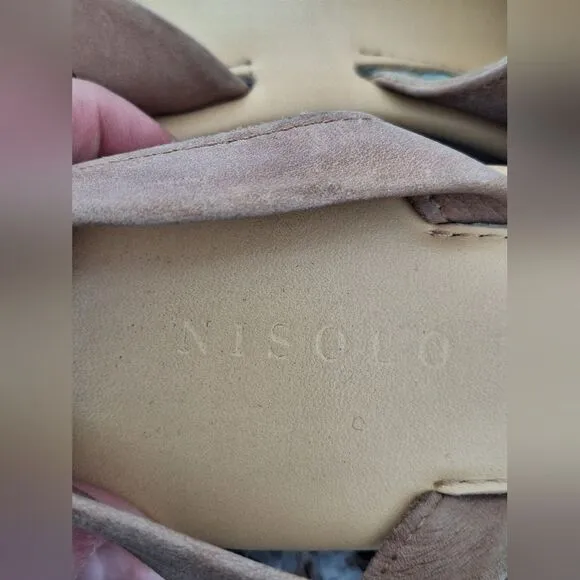 Nisolo All Day cross strap leather sandals size 8.5