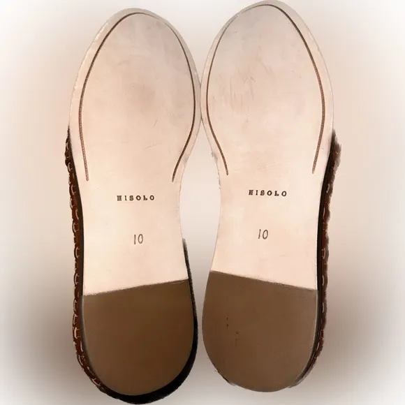 Nisolo Brown Woven Leather Loafers Slip-Ons