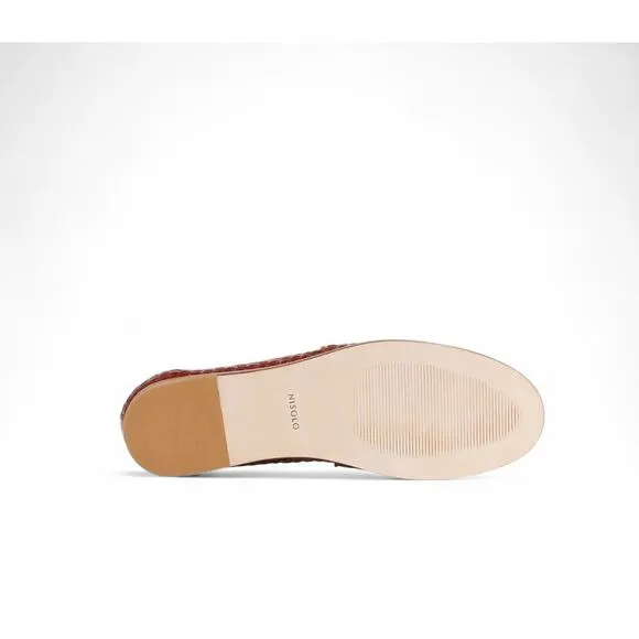 Nisolo Huarache Leather Sandals Slip On Almond Natural  9.5 NWB Anthropologie